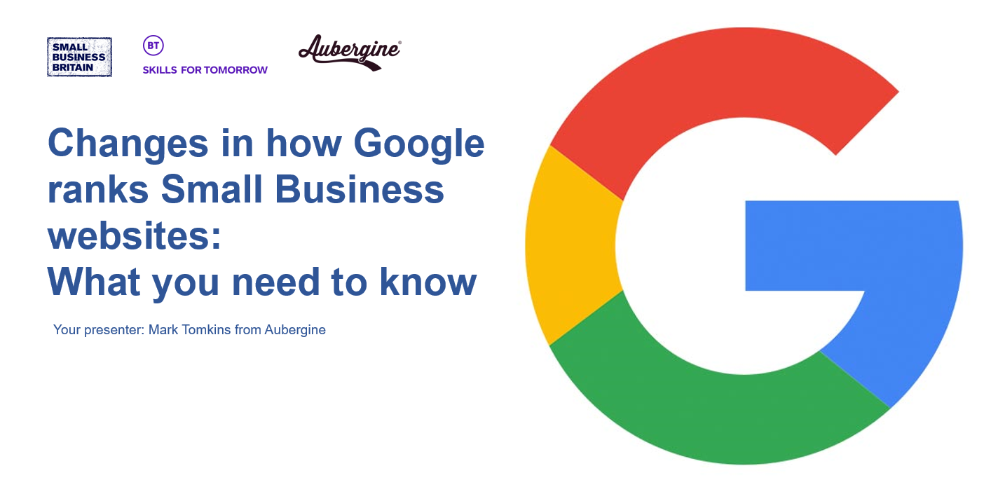 Changes in how Google ranks small business websites cover